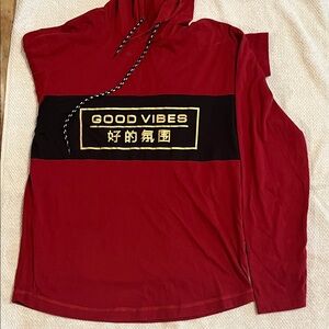 Red Good Vibes Hoodie